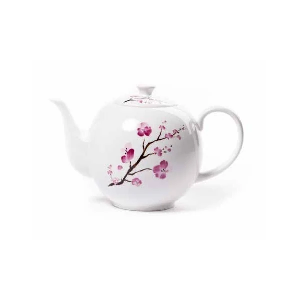 Théière en porcelaine Fleurs de cerisier - Contenance : 1,2l