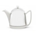 Théière Blanche Cocon Métal  1l - Compagnie Anglaise des Thés