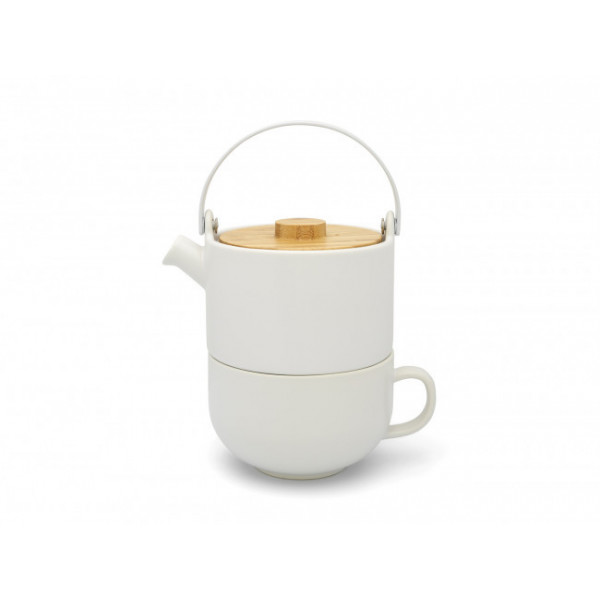 Théière Solitaire Contemporaine Blanche - Compagnie Anglaise des Thés