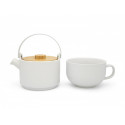 Théière Solitaire Contemporaine Blanche - Compagnie Anglaise des Thés