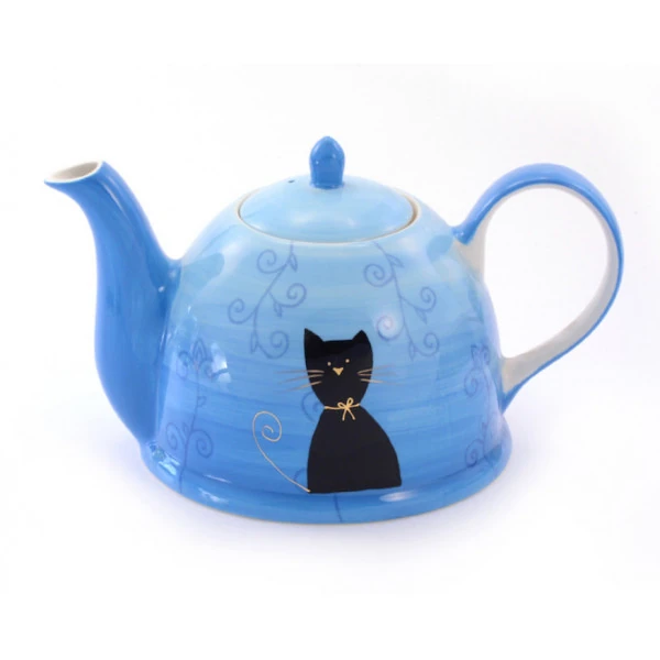 Théière Bleue Chat 1,7l - Compagnie Anglaise des Thés