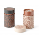 Boîte Cylindrique Rosace grise - Compagnie Anglaise des Thés