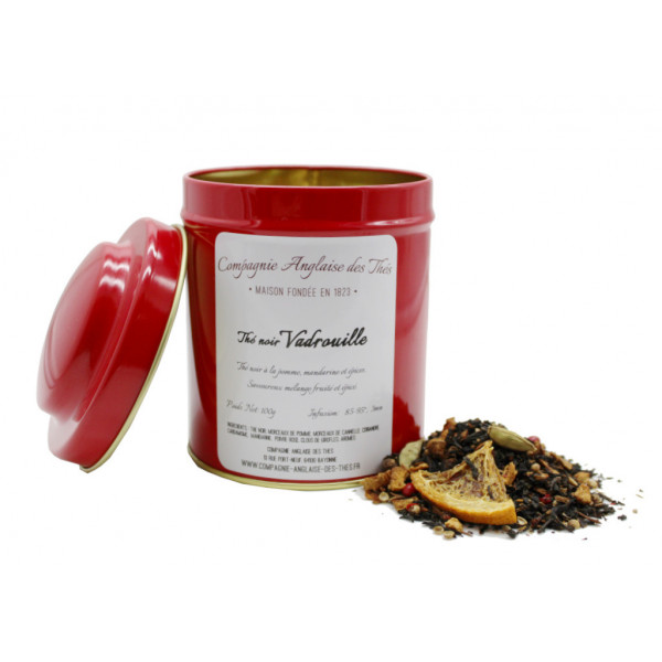 Thé MANDARINE, POMME, EPICES-Thé noir VADROUILLE en boîte - Compagnie Anglaise des Thés