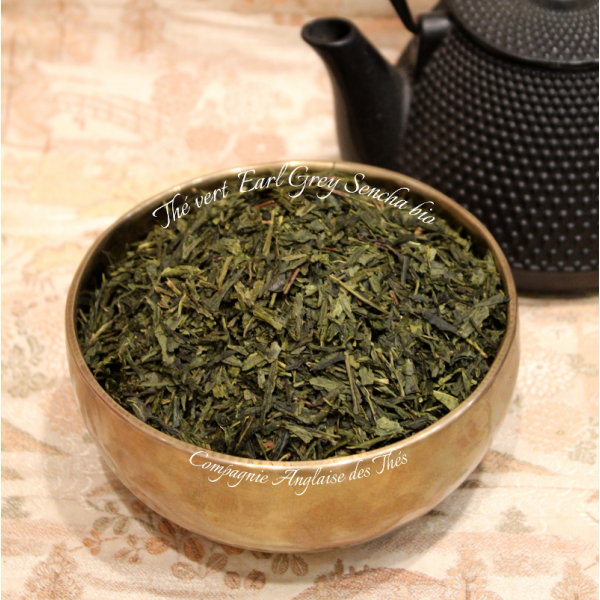 Thé vert EARL GREY SENCHA BIO - BERGAMOTE - Compagnie Anglaise des Thés