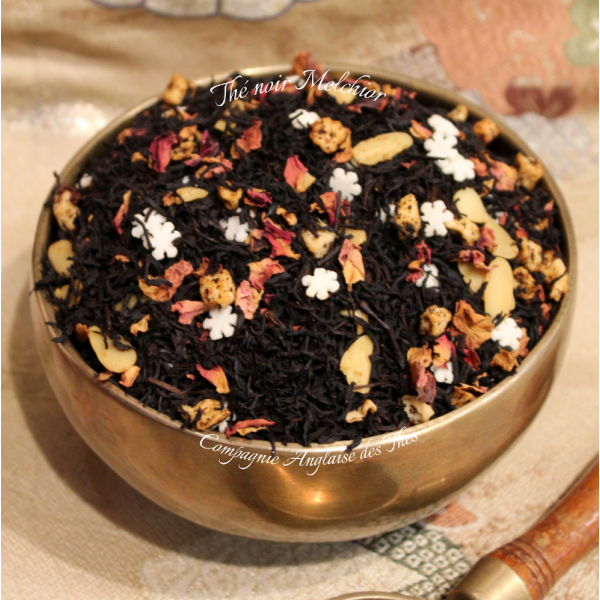 Thé AMANDE,POMME CUITE, ROSE - Thé noir MELCHIOR - Compagnie Anglaise des Thés