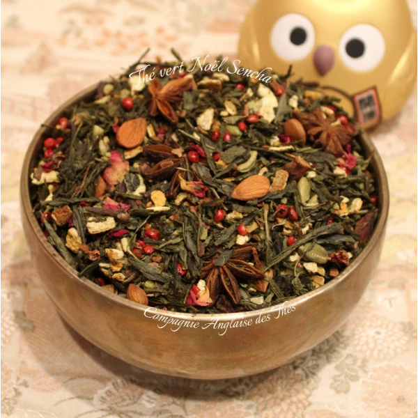 Thé CANNELLE, ORANGE, AMANDE, ANIS, EPICES - Thé vert NOEL SENCHA - Compagnie Anglaise des Thés