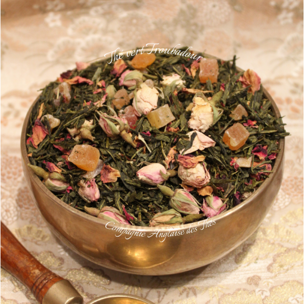 Thé Papaye, Kiwi, Boutons de rose -Thé vert TROUBADOUR - Compagnie Anglaise des Thés