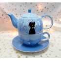 Théière Solitaire Chat Noir - Compagnie Anglaise des Thés