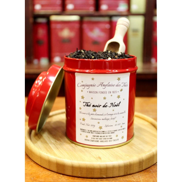 Thé PÂTE D'AMANDE, ORANGE, CANNELLE -Thé noir de NOËL en boîte - Compagnie Anglaise des Thés